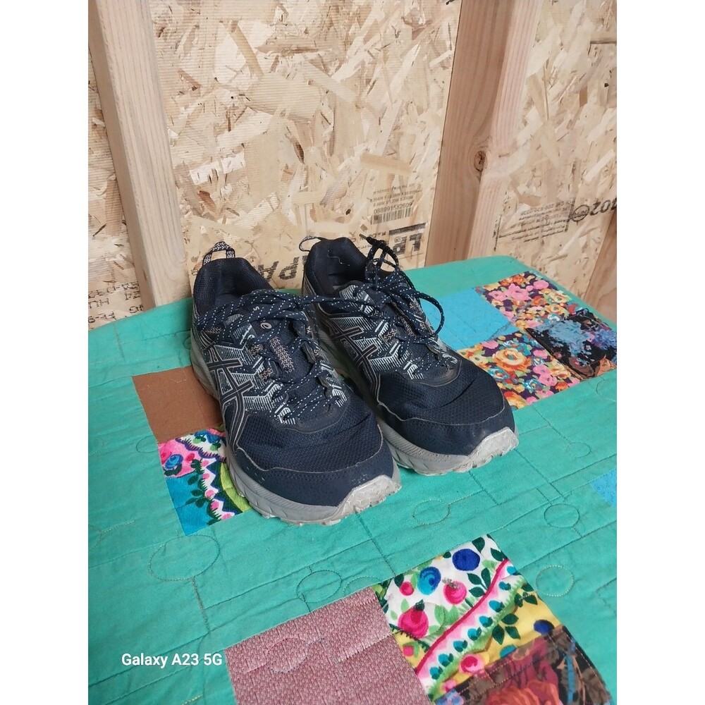 Asics Gel-Venture 9 Lace-Up Low Top Trail Running Shoes Sneakers Navy Size 9.5